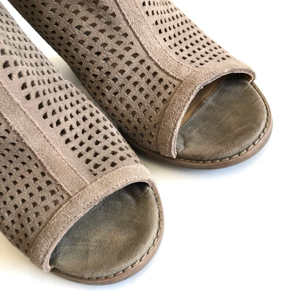 Lucky Brand Lakyn Perforated Open Toe Bootie